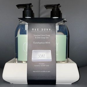 NWT - RAE DUNN SOAP AND DISH Eucalyptus Mint